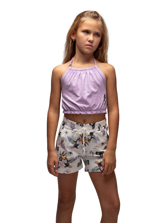 Kinderbekleidungssets mit Sommer Shorts 2 Stück Flieder