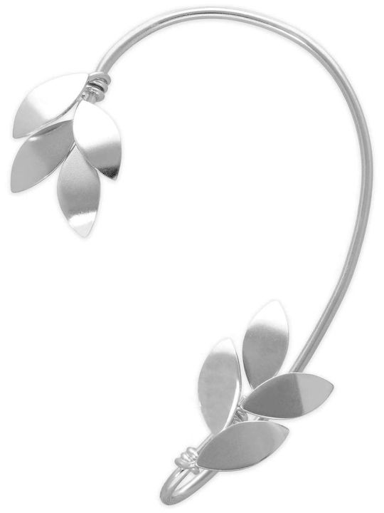 Ohrring Ear Cuff Blätter Olive Versteckt Linkes Ohr Handgefertigt Rosé Vergoldet Silber 925