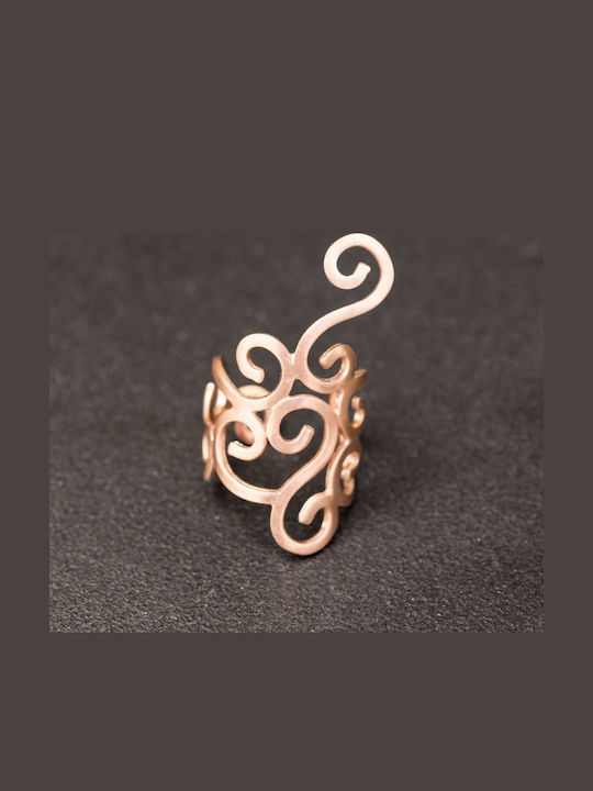 Σκουλαρίκι Ear Cuff Σπείρες Αριστερό Αυτί Χειροποίητο Επιχρυσωμένο Ασήμι 925