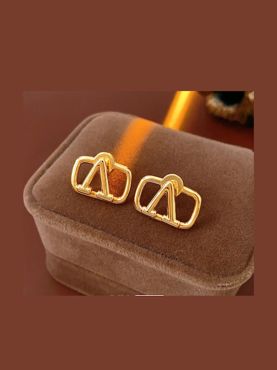 Eluna Stud Earrings Made of Gold Plated Steel