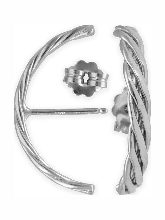 Ohrringe Stecknadelverschluss Handgefertigte Rosa Vergoldete Silber 925