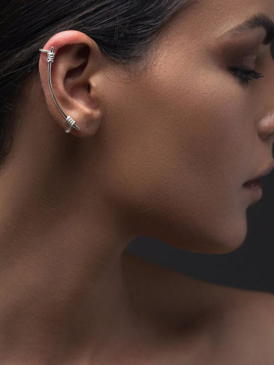 Cercei Ear Cuff Arc Handmade Placat Cu Aur Argint 925
