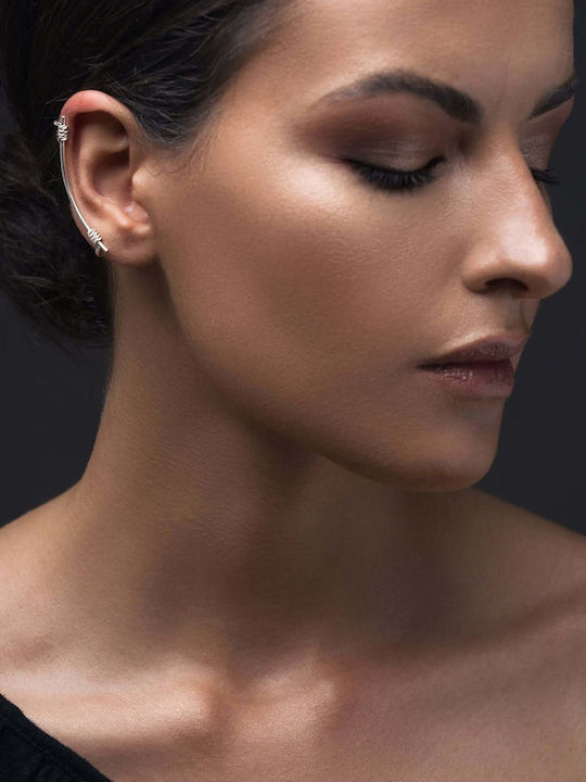 Cercei Ear Cuff Arc Handmade Placat Cu Aur Argint 925