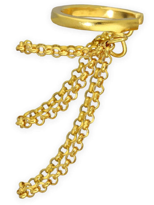 Cercei Ear Cuff Lanțuri Handmade Roz Placat Cu Aur Argint 925