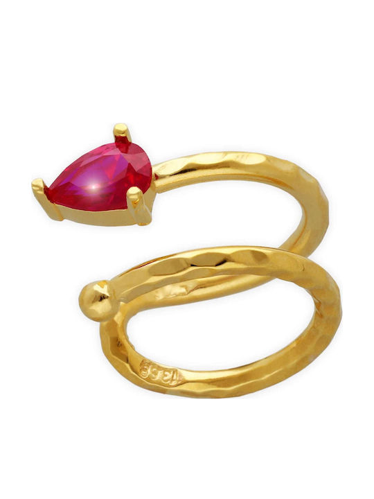 Cercei Ear Cuff Șarpe Mic Violet Piatră Ureche Dreaptă Argint 925 Handmade