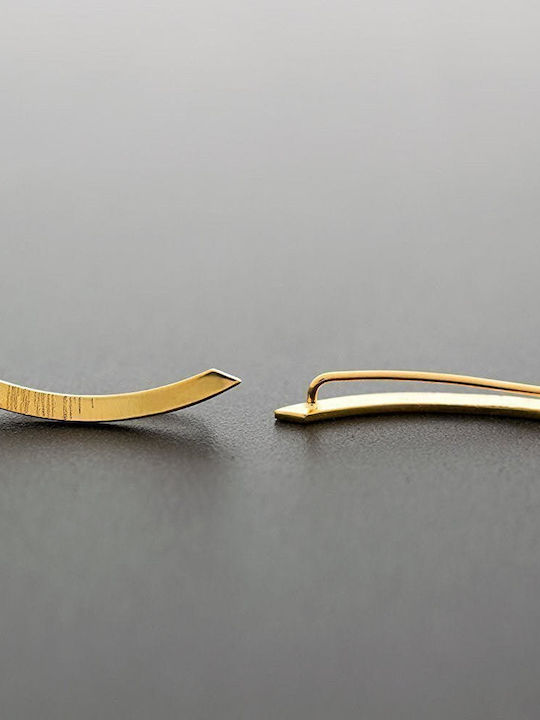 Σκουλαρίκια Pins Σφυρηλατημένα Χειροποίητα Επιχρυσωμένο Ασήμι 925
