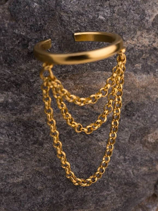 Σκουλαρίκι Ear Cuff Αλυσίδες Χειροποίητο Ασήμι 925