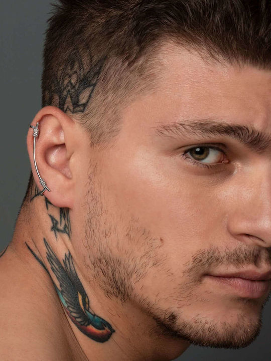 Обеци Мъжки Ear Cuff Ръчно Изработени Сребърен 925