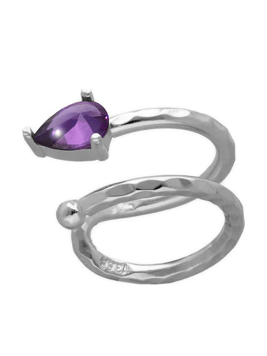 Ohrring Ear Cuff Schlange Klein Schwarze Steine Rechts Ohr Handgefertigt Vergoldetes Silber 925