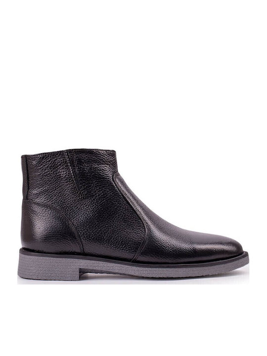 Leder Schwarz Chelsea Herrenstiefel