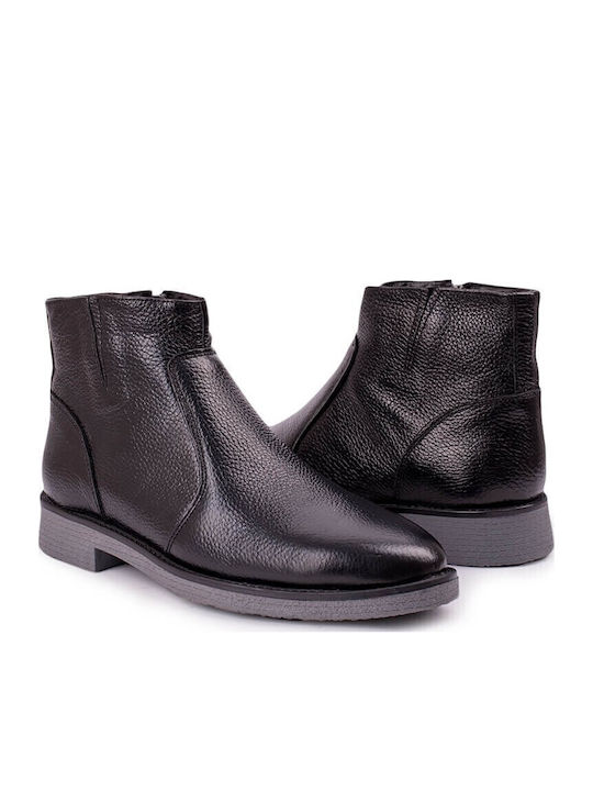 Leder Schwarz Chelsea Herrenstiefel