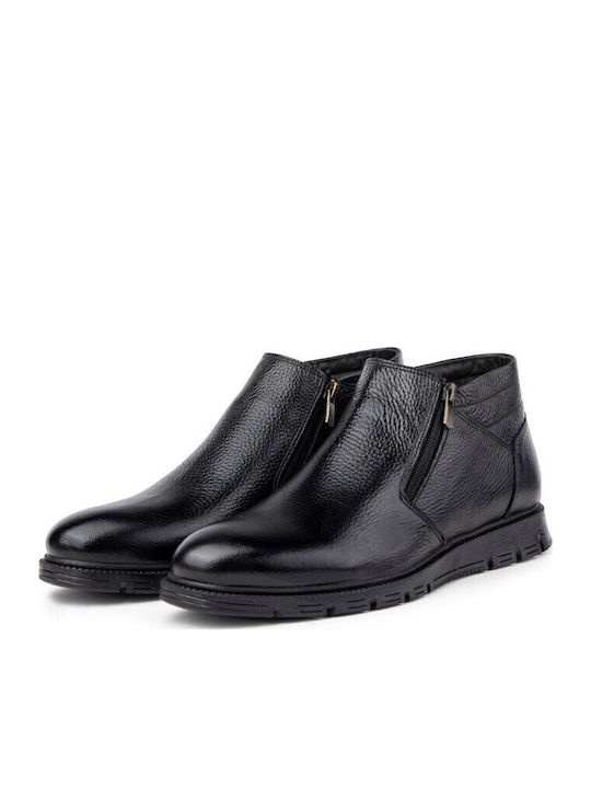 Herrenstiefel Schwarz Leder