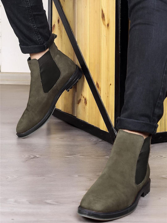 Ghete Bărbați Kaki Suede