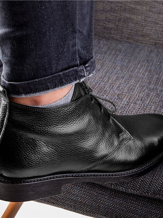 Herrenstiefel Schwarz Leder