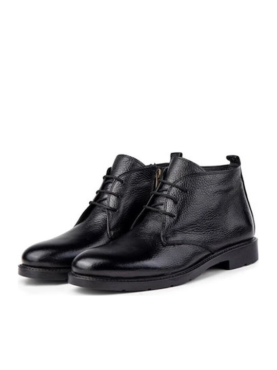 Herrenstiefel Schwarz Leder