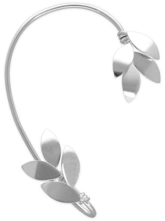 Σκουλαρίκι Ear Cuff Φύλλα Ελιάς Κρυφό Αριστερό Αυτί Χειροποίητο Ασήμι 925