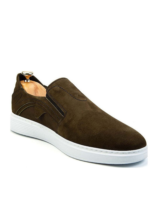 Leather Men's Casual Shoes Brown