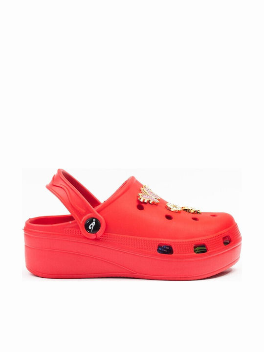 Johns Athletic Γυναικεία Σαμπό Κόκκινα