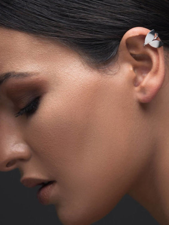 Ohrring Helix Blätter Olive Handgefertigt Rosa Vergoldetes Silber 925