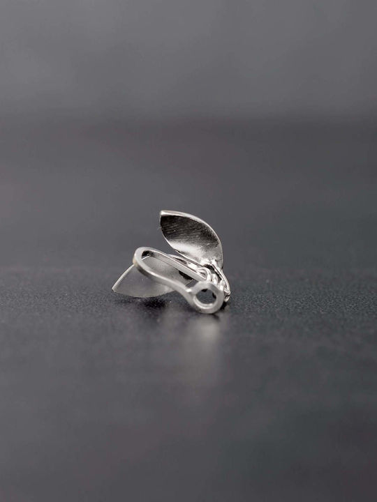 Ohrring Helix Blätter Olive Handgefertigt Rosa Vergoldetes Silber 925