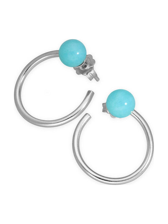 Earrings Hoops Pearls Or Stones Handmade Pink Gold Plated Silver 925