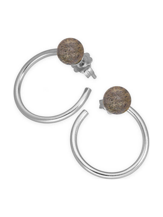 Earrings Hoops Pearls Or Stones Handmade Pink Gold Plated Silver 925