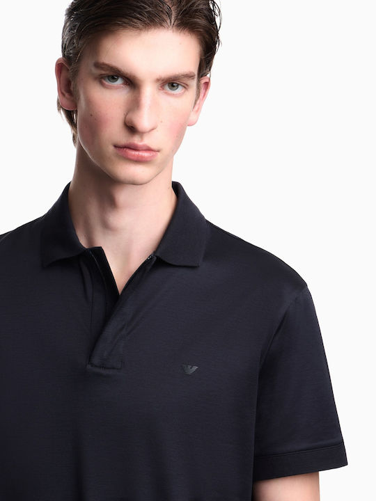 Polo Bluza Tricou Cu Mâneci Scurte Albastru Marin