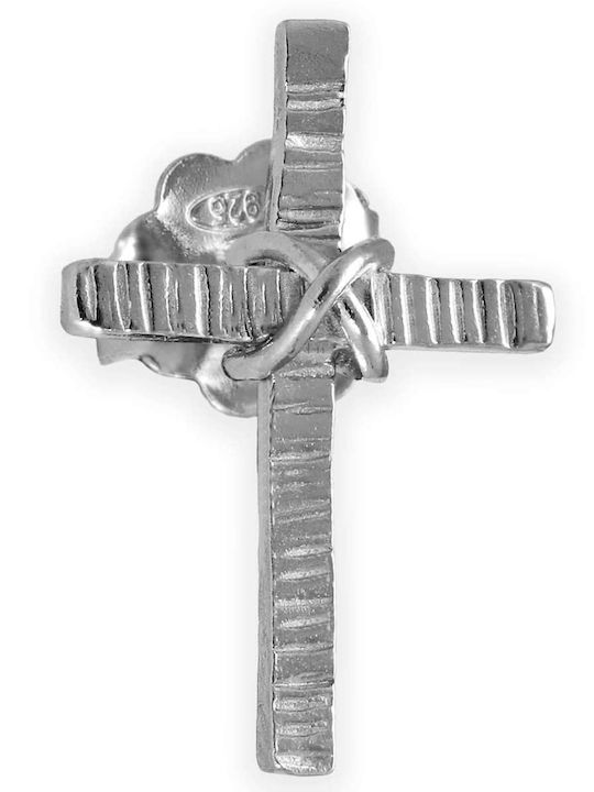 Cercei Bărbați Cruce Handmade Placat Cu Aur Argint 925