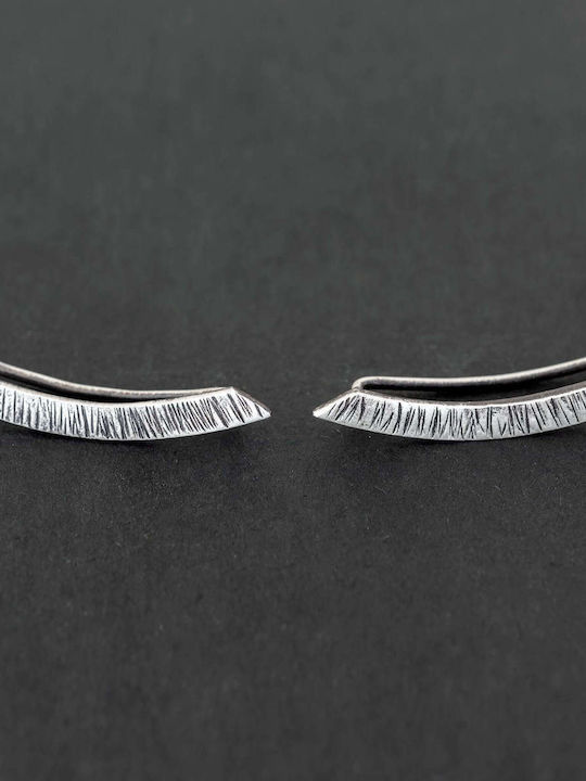 Σκουλαρίκια Ανδρικά Pins Χειροποίητα Ασήμι 925