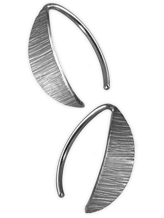 Earrings Hoops Huggies Hammered Handmade Oxidized Silver 925