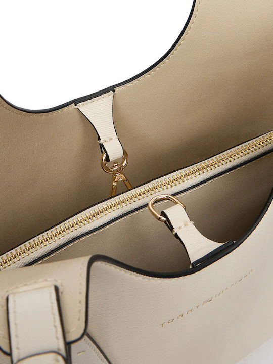Th Modern Leather Women's Tote Handbag Ecru