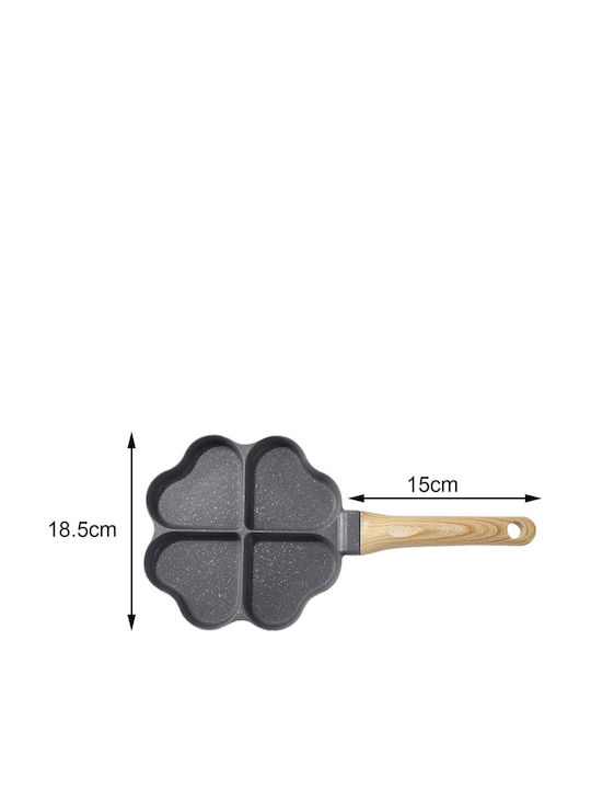 Omeletieră Dublă din Aluminiu cu Acoperire Antiaderentă 17.8cm