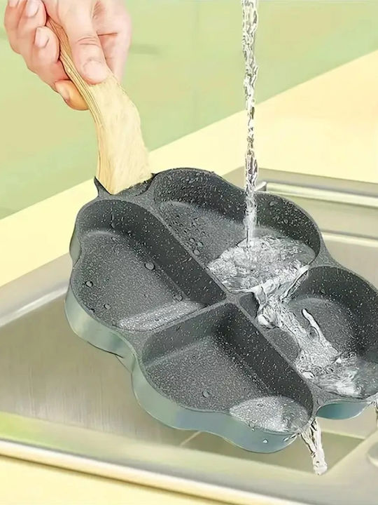 Omeletieră Dublă din Aluminiu cu Acoperire Antiaderentă 17.8cm