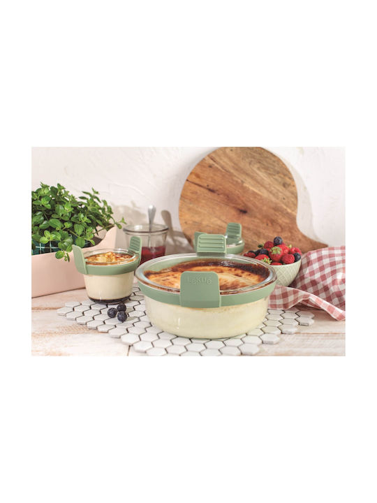 Lekue Glass Green Lunch Box 20.5x19.5cm
