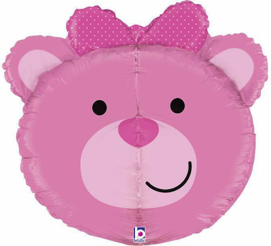 Baptism Balloon Teddy Bears Jumbo Pink 3D 68cm