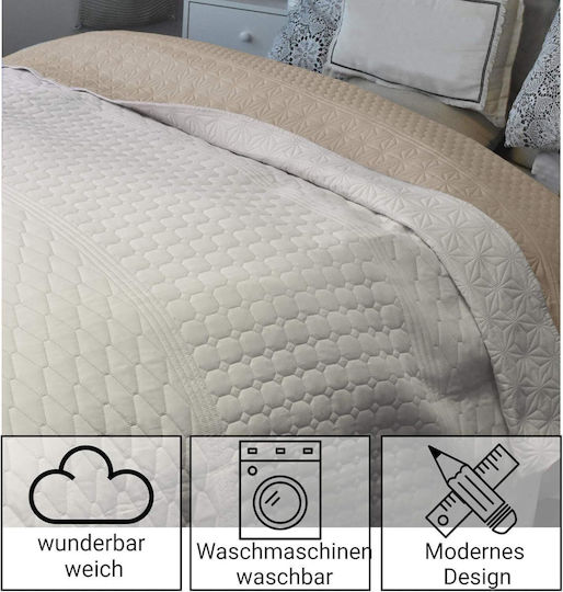 Homelevel Κουβερλί Υπέρδιπλο Beige 240x260cm