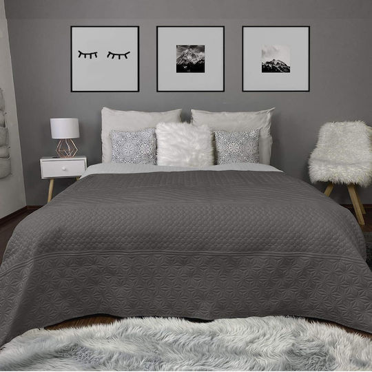Homelevel Κουβερλί Υπέρδιπλο Gray 240x260cm