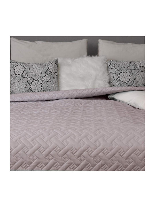 Homelevel Double Coverlet Pink 240x260cm