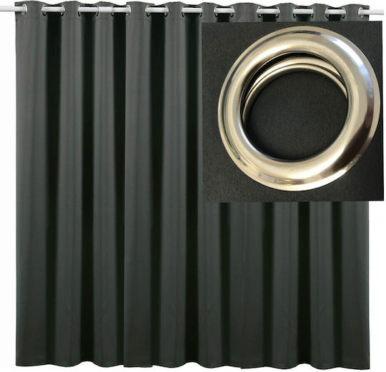Jemidi24 Κουρτίνα με Τρουκς Black 300x245εκ.