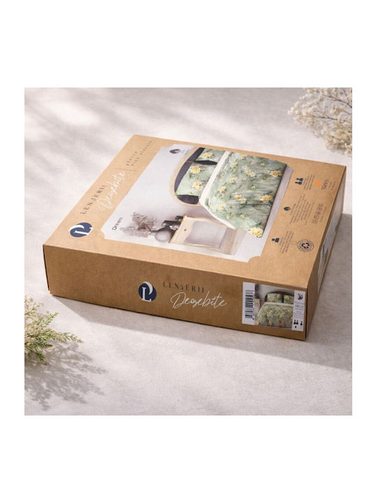Lenjerii Deosebite Set Huse Pentru Pilote 100% Bumbac Dublu Cu 2 Fețe De Pernă Și 1 Cearceaf 200x220cm Dream