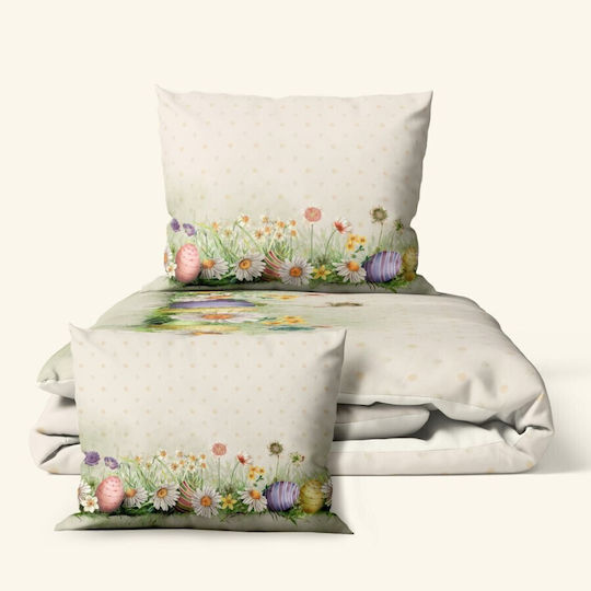 Lenjerii Deosebite Set Huse Pentru Pilote 100% Bumbac Dublu Cu 2 Fețe De Pernă & 1 Cearceaf 200x220cm Egly