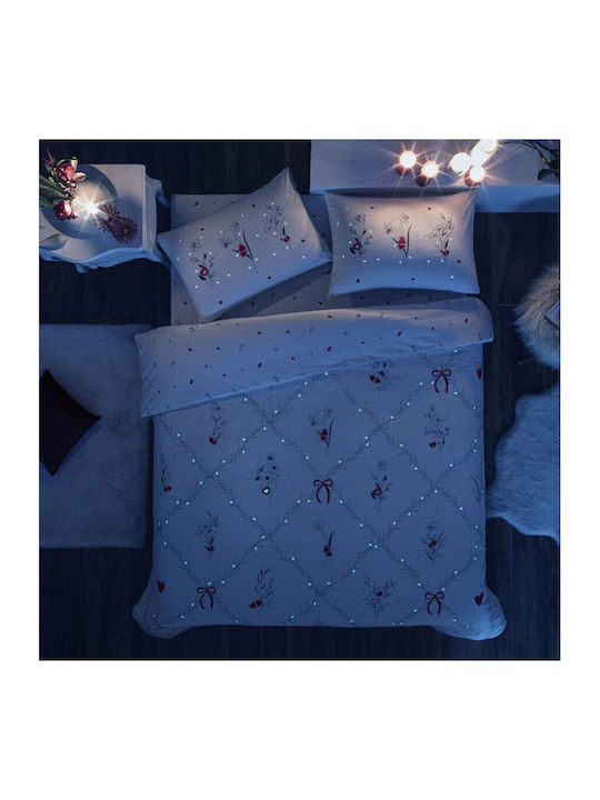 Tac Set Huse Pentru Pilote 100% Bumbac Dublu Cu 2 Fețe De Pernă Și 1 Cearceaf 200x220cm Amoura
