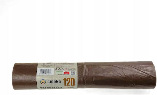 Sipeko Sacuri De Gunoi Capacitate 120lt 110x70cm 25 Bucăți Maro