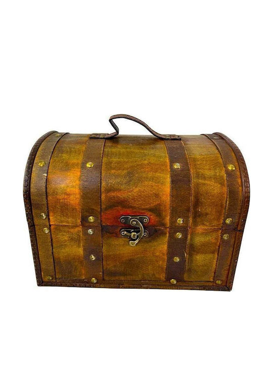 Velve Cutie Pentru Bijuterii Din Lemn Maro 22x15x14cm