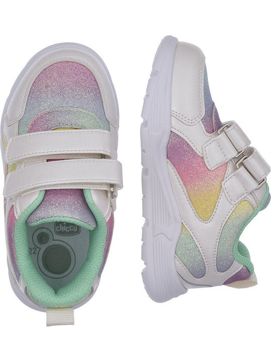 Kids Sneakers with Hoop & Loop Closure Multicolour