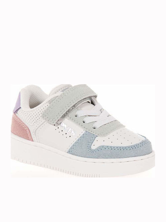 Mini Παιδικά Sneakers με Σκρατς Λευκά