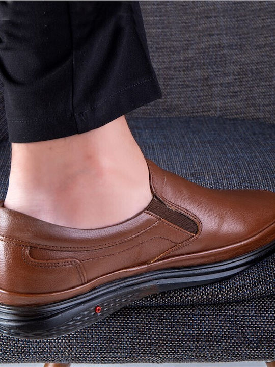 Pantofi Casual Bărbătești Din Piele Anatomici Maro