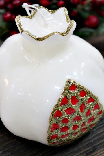 Pomegranate Wax Large Ecru 12.5 X 12cm