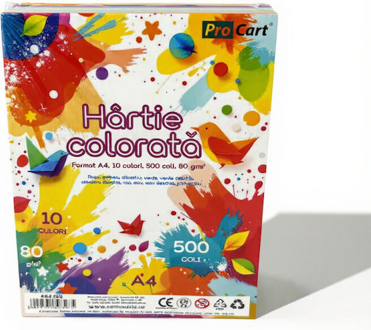 Colored Paper A4 80 G/m² – Top 500 Sheets 10 Intense Colors