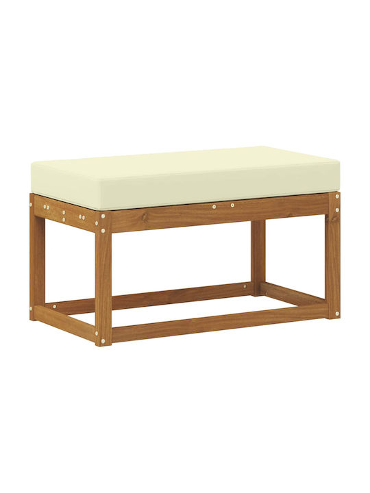 Dining Bench With Wooden Brown Surface 79x43x37cm